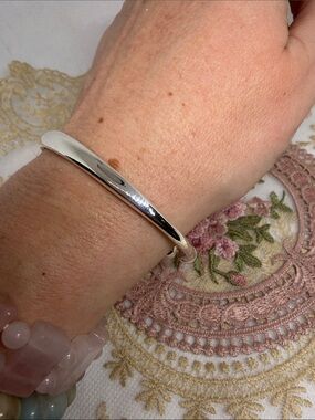 925 Sterling Silver Modern Sculptural Cuff Quiet Luxury Bracelet
